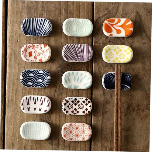 Ceramic tableware Japanese Restaurant oval chopsticks rack