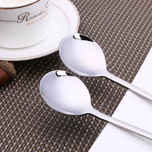 Korean Spoon Table Soup Spoons Long Handle Flatware Kitchen