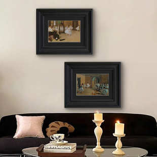 客墙头复古背景玄关壁画装饰画墙轻舞餐厅奢沙发卧室》挂画《法式