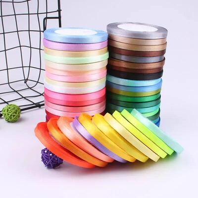 25Yards 6mm Silk Satin Ribbons for Crafts Bow Handmade Gift