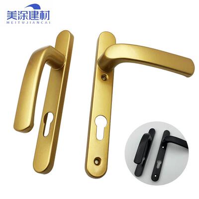 断桥铝合金塑钢门锁把手纱门对开门执手85孔距门把手薄款假面拉手