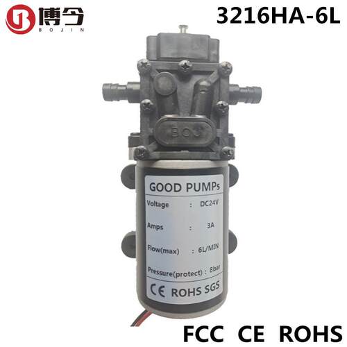 18V21V24V72W6L隔膜水泵回流低电流高压大泵直管四分金属电机FCC