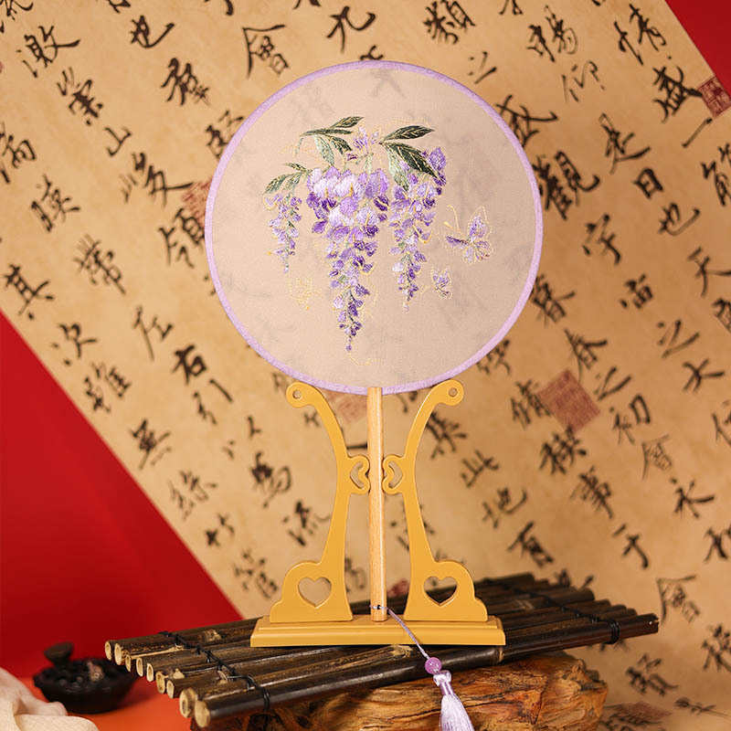双面刺绣团扇古风扇子圆扇刺绣扇子双面绣团扇苏绣团扇汉服舞蹈扇