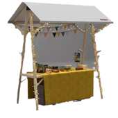 集市摊位木质展示架夜市摆摊活动棚户外台市集商场可折叠花摆