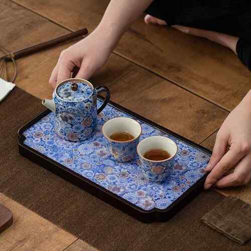 茶盘干泡盘茶台壶承小型中式国潮功夫茶具配件复古竹制茶托盘