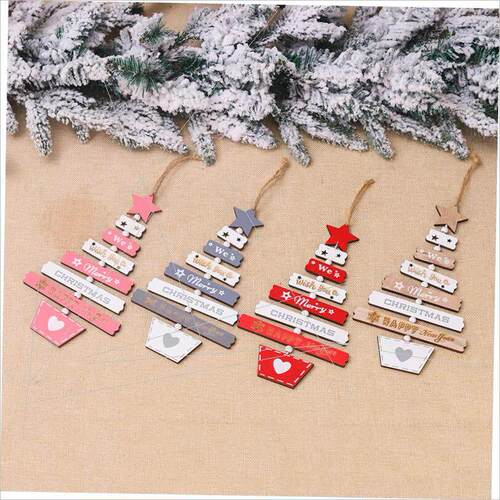 Christmas tree wooden ornaments Christmas tree ornaments