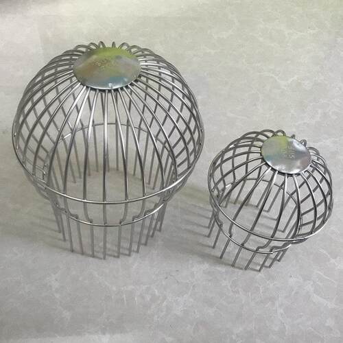 网球形管帽DN50/75/110/160管道屋顶下水口过滤网防堵罩雨水槽200