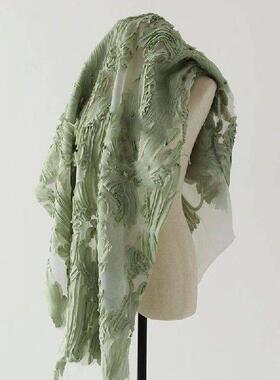1 Yard Large Flower Gauze Mesh Embroidery Fabric 3D