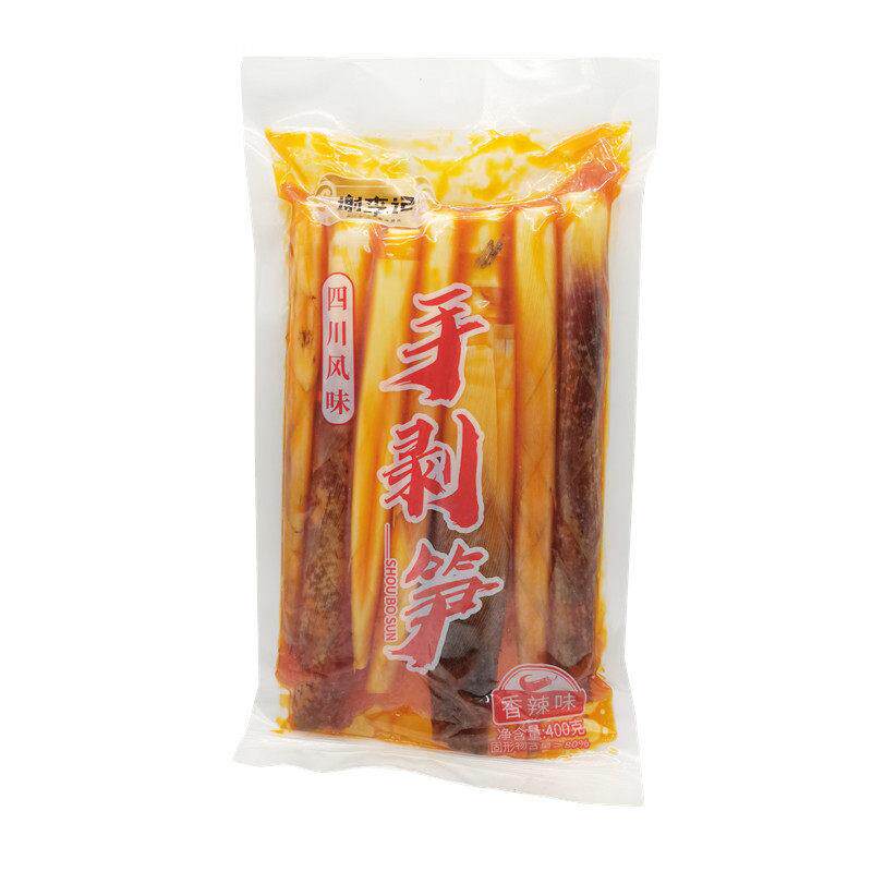 与美谢李记手剥笋400g*3袋香辣泡椒味网红竹笋手撕嫩笋尖开 袋即