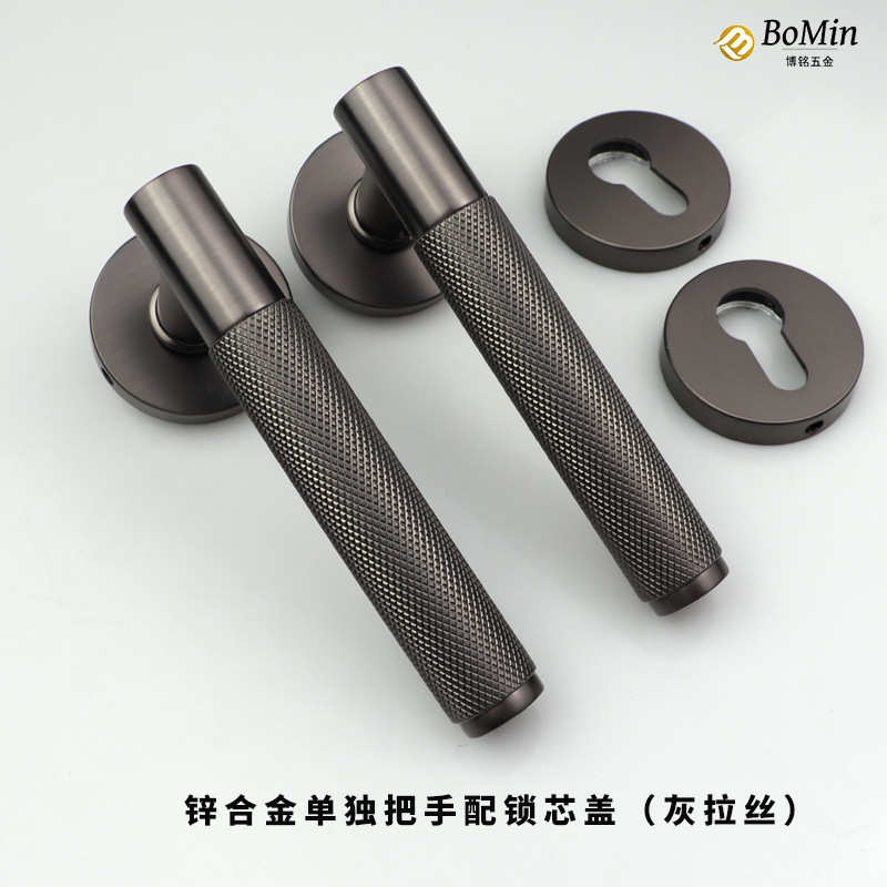 现货花纹分体卧室房门滚把手静音批发机械具门锁锁执手室轻锁奢锁