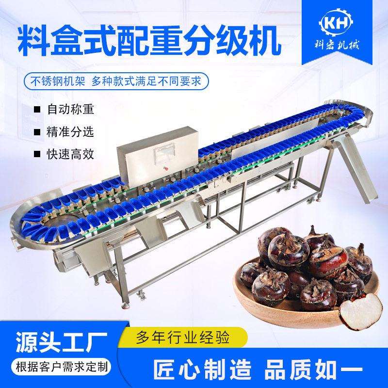 荸荠料盒式重量分选多等级智能分拣精准分级组合配重智能分选