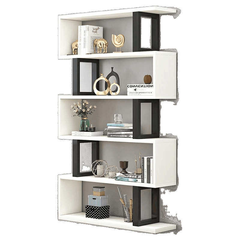 墙面书架置物架现代简约客厅加高隔断收纳展示架子书架子电商