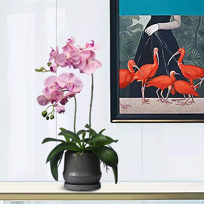 蝴蝶兰质花客厅玄关茶BL-001几婚庆装饰色可选品多绢花