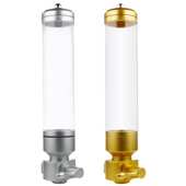 咖啡豆展示罐商用圆形密封罐 咖啡豆展示架 挂壁式 玻璃储豆罐