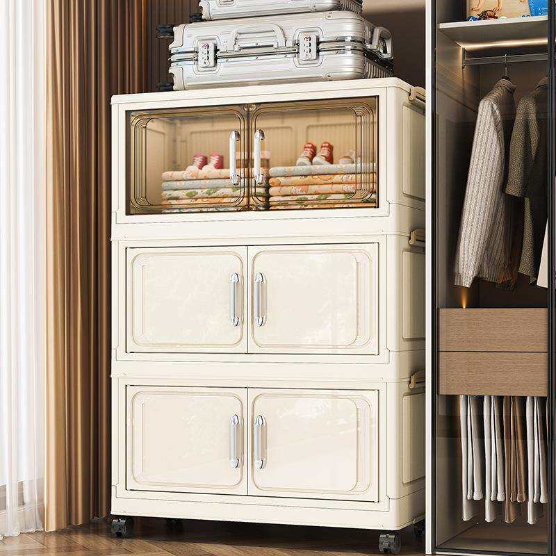 多层抽屉式收纳柜带轮储物柜整理箱盒塑料玩具柜子床头柜YH其他