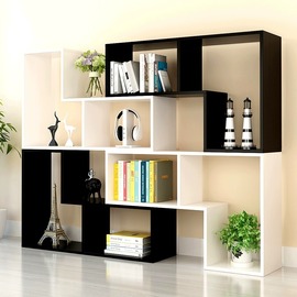 书架简约组合书柜创意转角书架自由拼装简易置物架隔断展示架