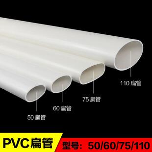 pvc50 60 75 110扁管厕所厨房阳台管道配件椭圆管地漏马桶移位器