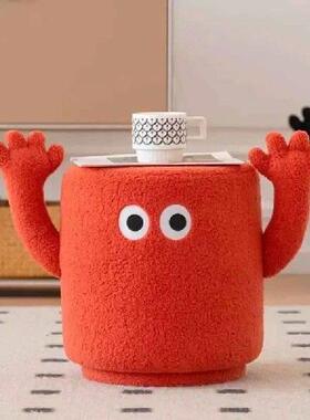 Modern Furniture Cartoon Lamb Plush Stool Soft Round Stool