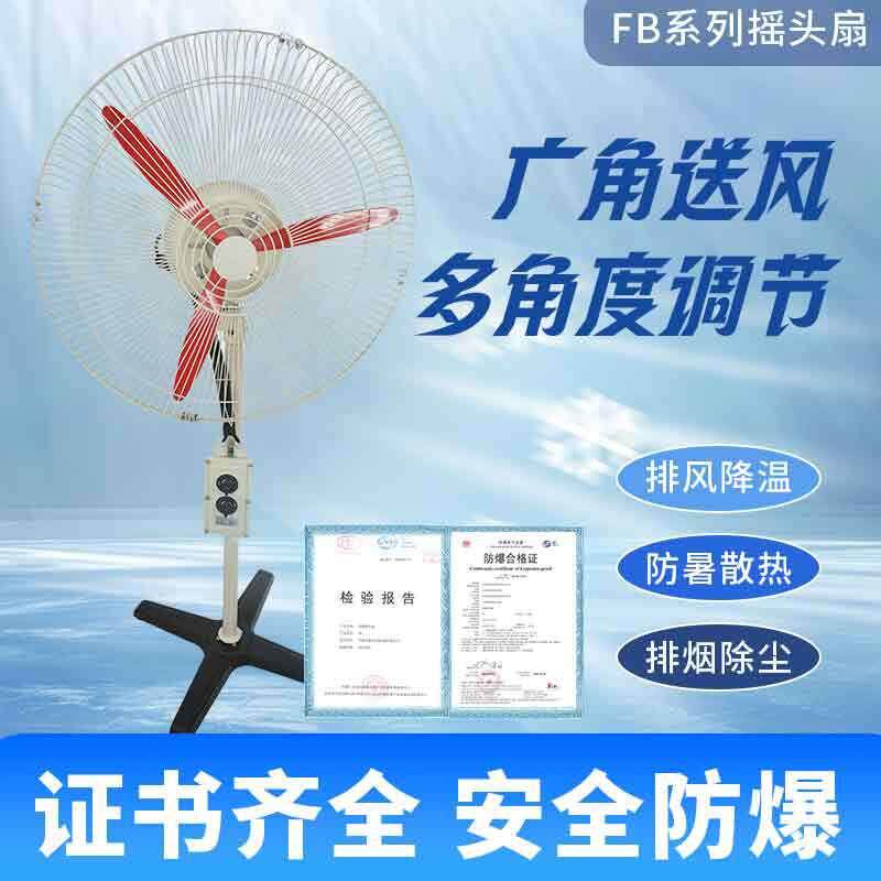 防爆摇头扇BTSFB-500工业防爆排风扇壁挂式落地扇牛角扇220V380V