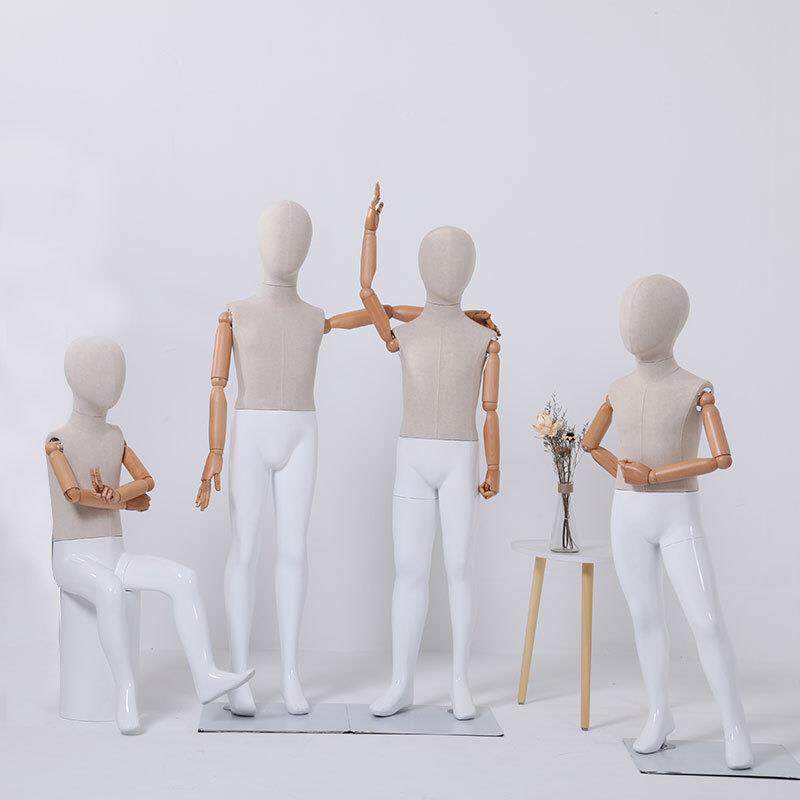 服装店包布儿童装模特道具橱窗假人童模陈列全身坐姿假人展示架子