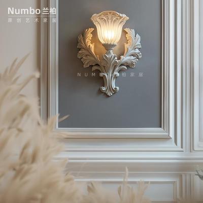 法式中古风壁灯工装背景墙雕花灯饰别墅客厅走廊家装复古艺术壁灯