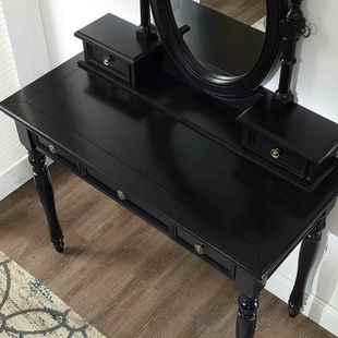 梳妆台卧HGY室现代约式 简美易梳妆 妆实木梳台小户型化妆简台欧式