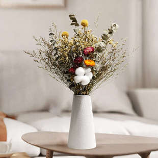 现代简约陶瓷花瓶插花干花花器办公室客厅玄关电视柜家居装饰摆件