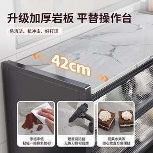 厨房置物架落地多层岩板收纳柜多功能微波炉烤箱切菜家用储物柜子