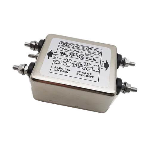 肯尼威滤波器CW4L2-20A-S单相EMI电源滤波器220V20A原厂现货