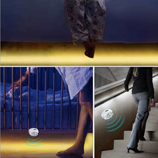 LED12v2835防水人体感应灯带床底夜灯橱柜灯条套装 外贸爆款