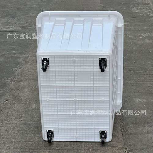 瓷服装转厂手推车周筐白色30L大容量加厚塑料周转箱泡砖0东EYC莞