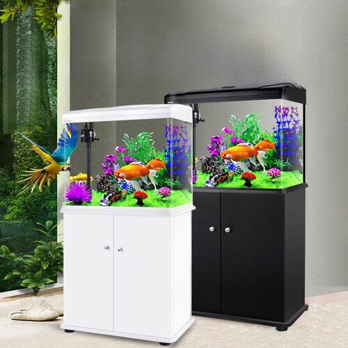 鱼缸水族箱中小型金鱼缸客厅落地桌面家用生态免换水懒人鱼缸带柜