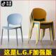 家用加厚餐椅北欧简约靠背凳奶茶餐饮洽谈培训塑料椅子快餐店桌椅