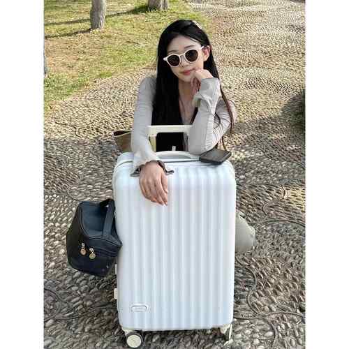 正品行李箱女20学2值5新款高颜20寸杆箱静音万向轮拉生旅行密码皮