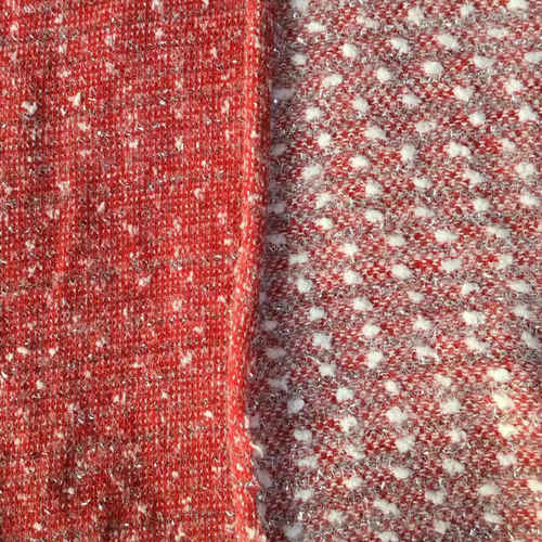 小单面晟 料针织绒布提花君面料粗纺香风秋冬斜纹面料