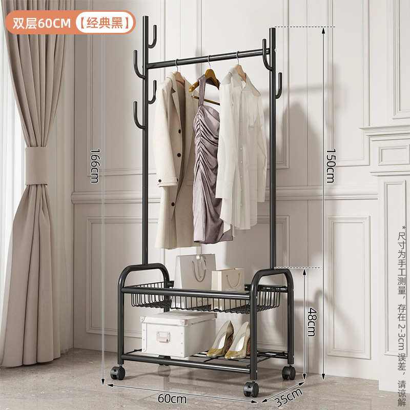 晒衣晾衣杆摆摊衣落地室内立式阳台杆折叠落地衣架架晾衣架展示架