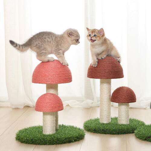 猫爬架宠物用品通天柱蘑菇猫抓柱圆形大号耐磨猫咪玩具加