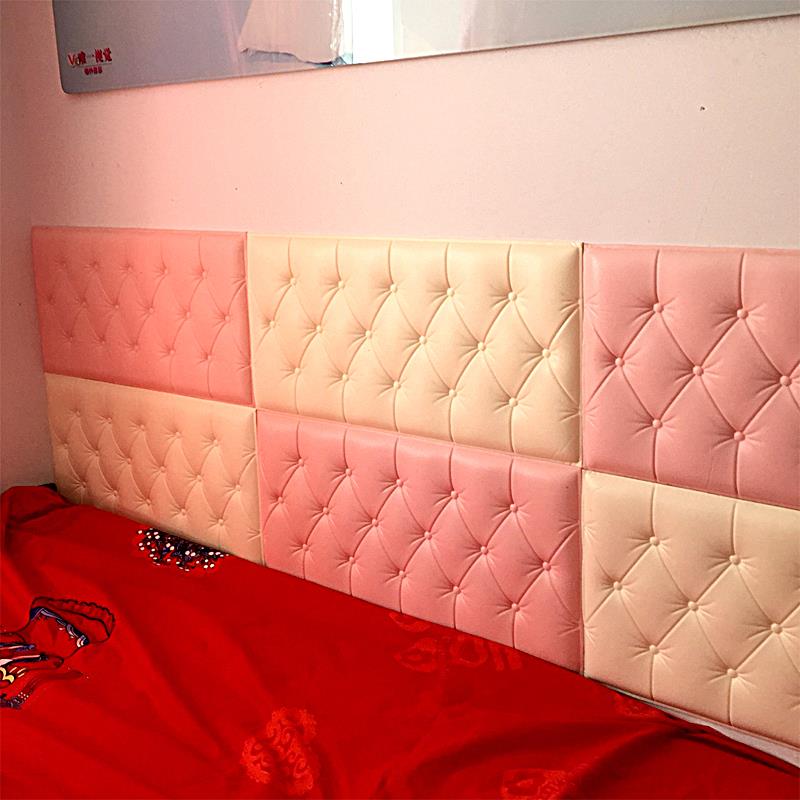 现代自粘床头靠背垫墙贴儿童房软包榻榻米背景墙装饰防撞地炕墙围