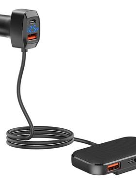 车载快充5口多功能延长线汽车手机充电器智能拓展车充SC02