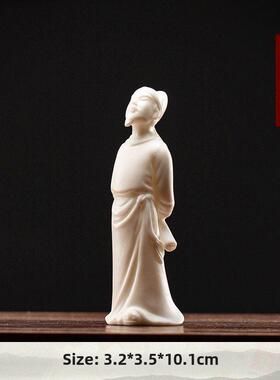 创意人物陶瓷诗人，圣李白摆件，琴、棋、书画，盆景客厅，中国禅