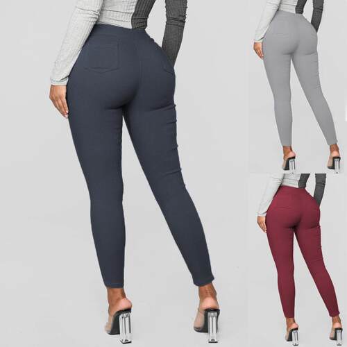 Pants for women in plus size, high waisted pocket, small