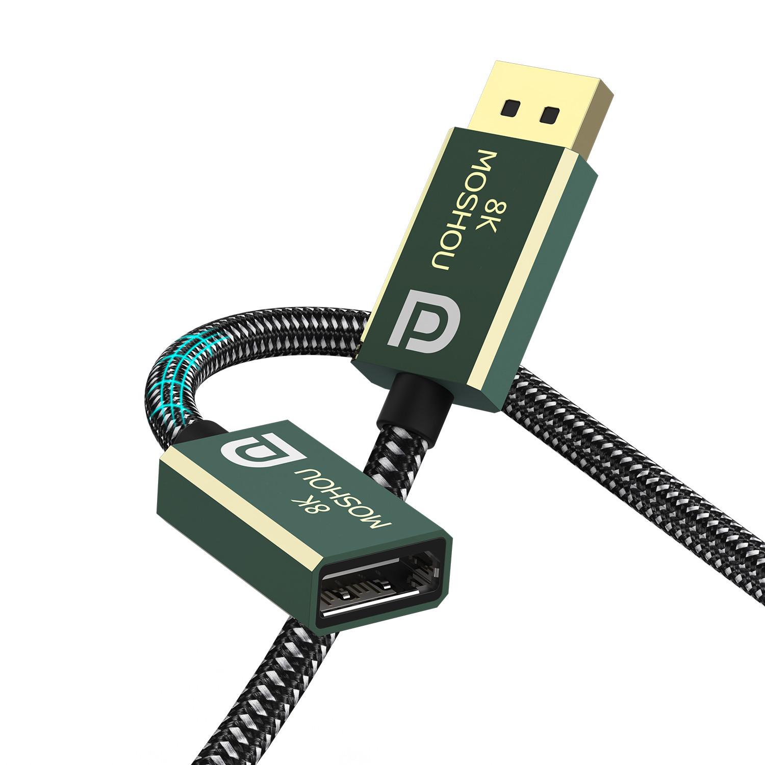 魔兽DP 2.1版 2.0版公对母延长转接线 8K@60Hz 4K@240Hz兼容1.4版