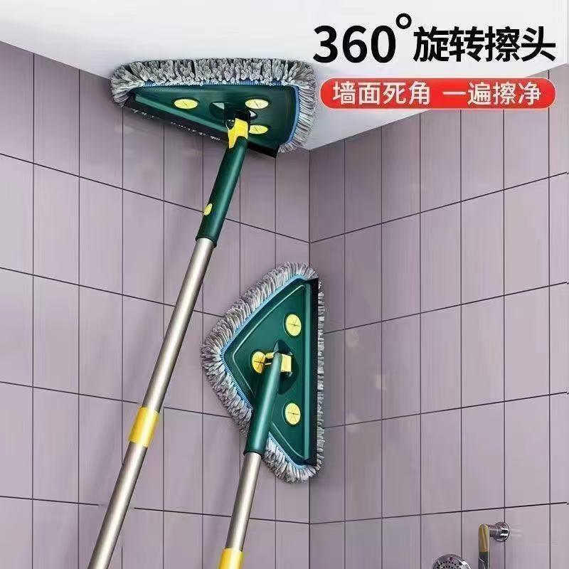 家用三角拖把一拖净多深绿三眼轻便擦房天厨花板瓷砖地面功能尘除