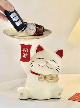猫钥餐匙收纳玄家关入other户摆件居饰品边奢柜轻乔迁新居礼品