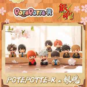 正版麦乐微美万代POTEPOTTE-R 银魂滴胶坐姿盲盒神威动漫周边手办