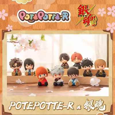 正版麦乐微美万代POTEPOTTE-R 银魂滴胶坐姿盲盒神威动漫周边手办