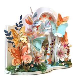 场摆件真大蝴蝶装饰仿陈点打造背景dp立体婚礼室内景美活动手工