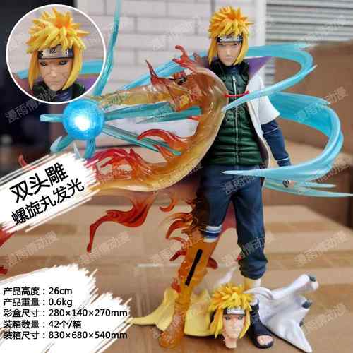 火影忍者系列 EVIL 四代波风水门 秽土转生 螺旋丸gk手办模型摆件