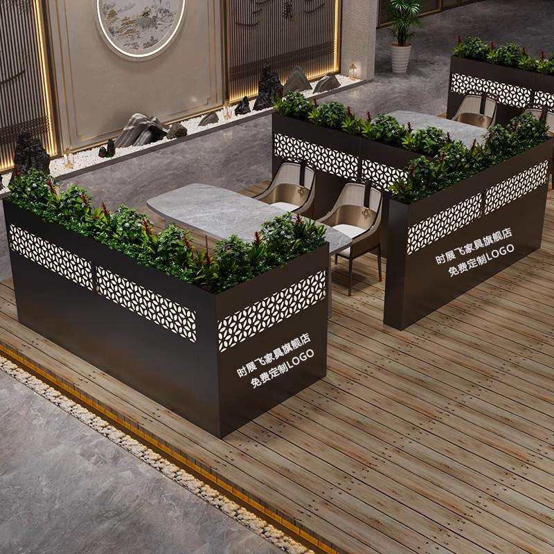 餐厅隔断花架铁艺护栏屏风酒吧过道装饰围栏火锅饭店卡座矮隔断墙