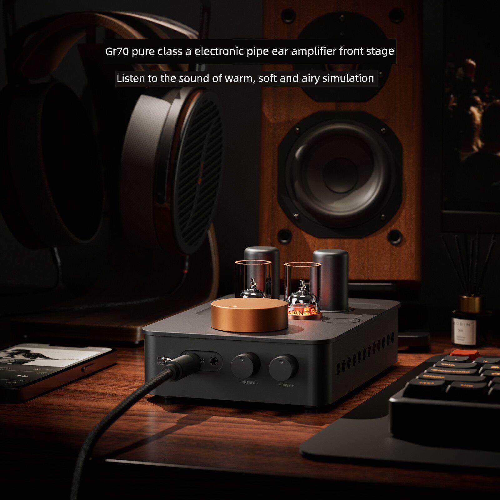 FosiAudio 耳放前级胆机一体机甲类电子管放大器高保真发烧级GR70